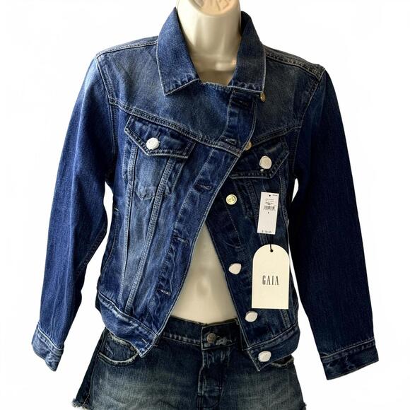 Cult Gaia x Gap Asymmetrical Denim Jacket. Women’s Small - Picture 2 of 9